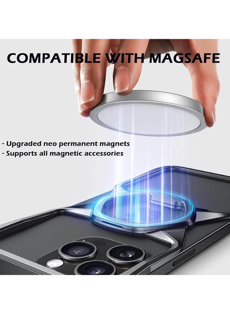 general Metal frameless case for iPhone 16 Pro Max, invisible stand ultra-thin minimalist frameless aviation aluminum alloy case - Image 5