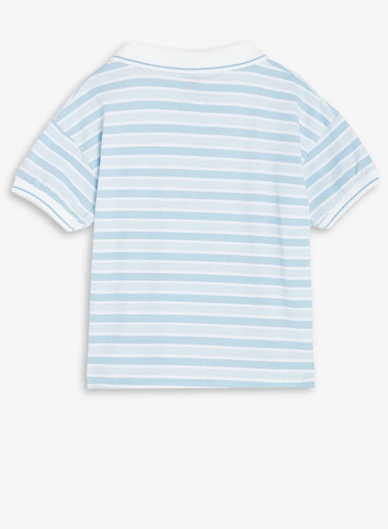 Pinata  Cotton Stripe Polo Tshirt and Short Set for Men | Best Price UAE