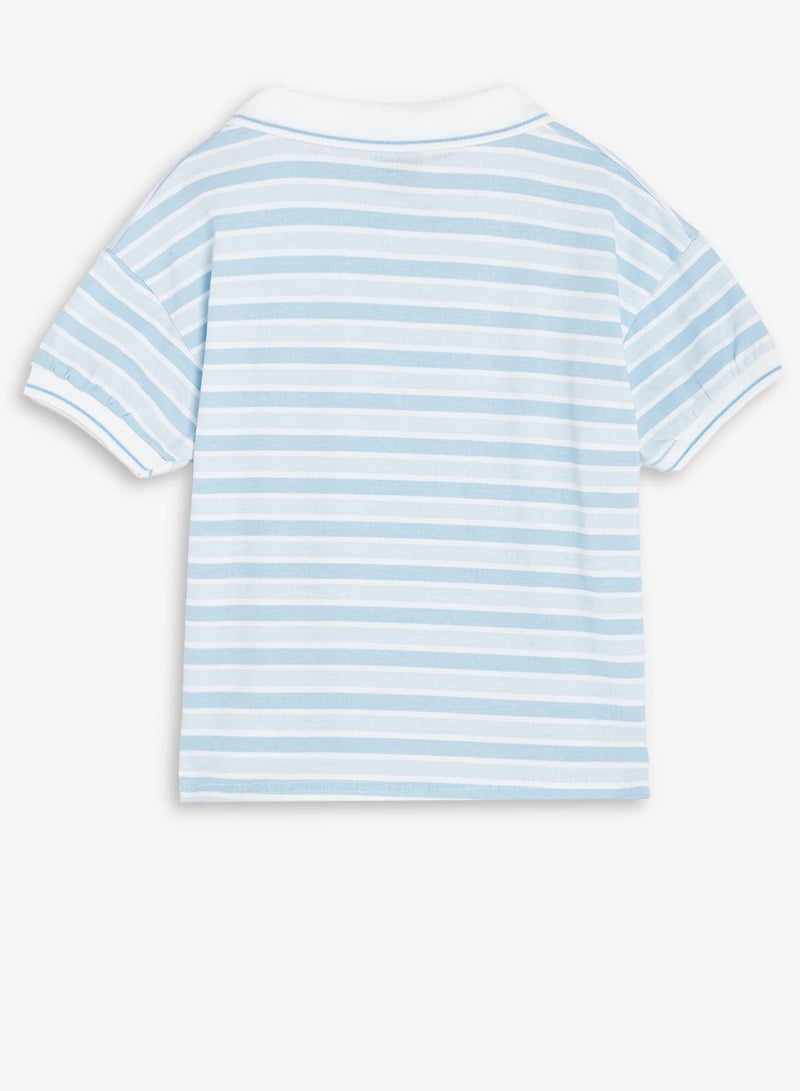 Pinata Cotton Stripe Polo Tshirt and Short Set - Image 4