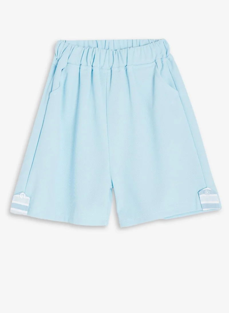 Pinata  Cotton Stripe Polo Tshirt and Short Set for Men | Best Price UAE