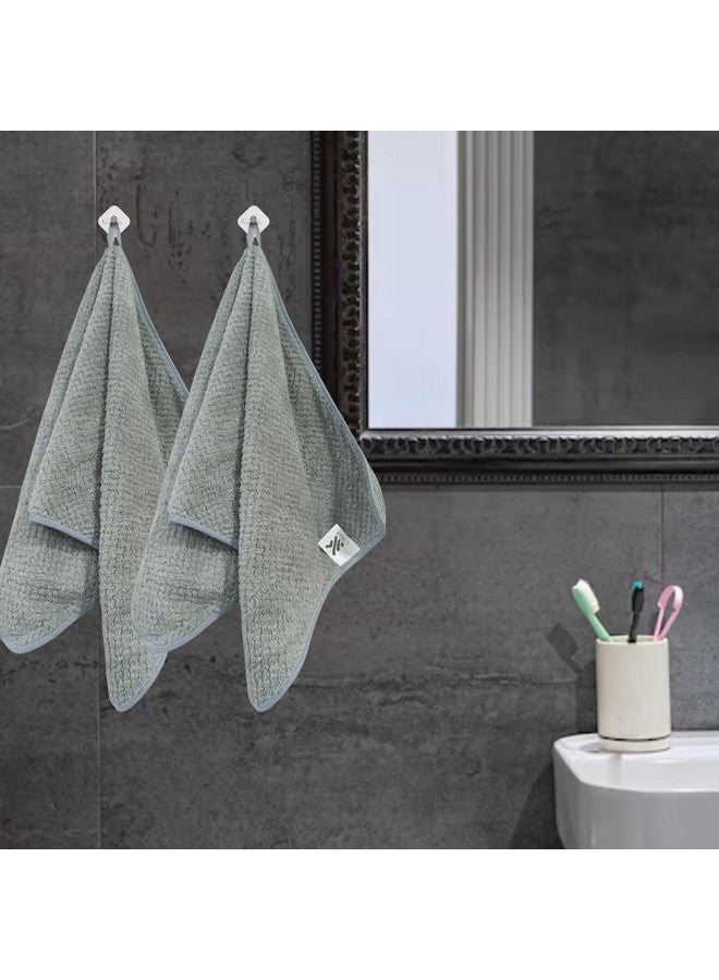 Linear منشفة يد ميكروفايبر لاينار / منشفة يد عالية الامتصاص للحمام / منشفة وجه ميكروفايبر ناعمة / منشفة للرجال والنساء وصالة الألعاب الرياضية (الحجم - 75x35) (رمادي) - Image 3