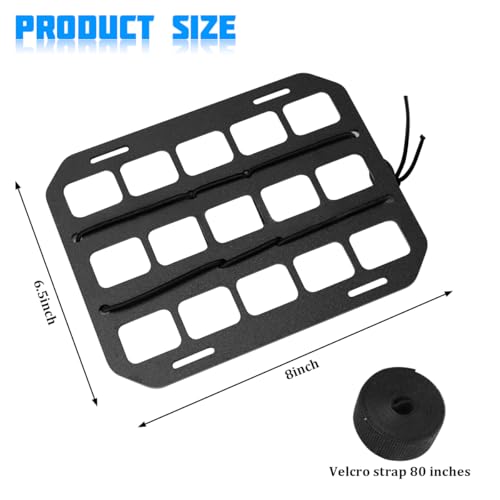 HZEL Car Headrest Organizer Rigid MOLLE Panel, Tactical Vehicle Seat Back Gear Rack EDC Pouch Tool, Modular Backpack Insert Panel for Truck Equipment Mount, Universal Automotive Accessories - Image 2