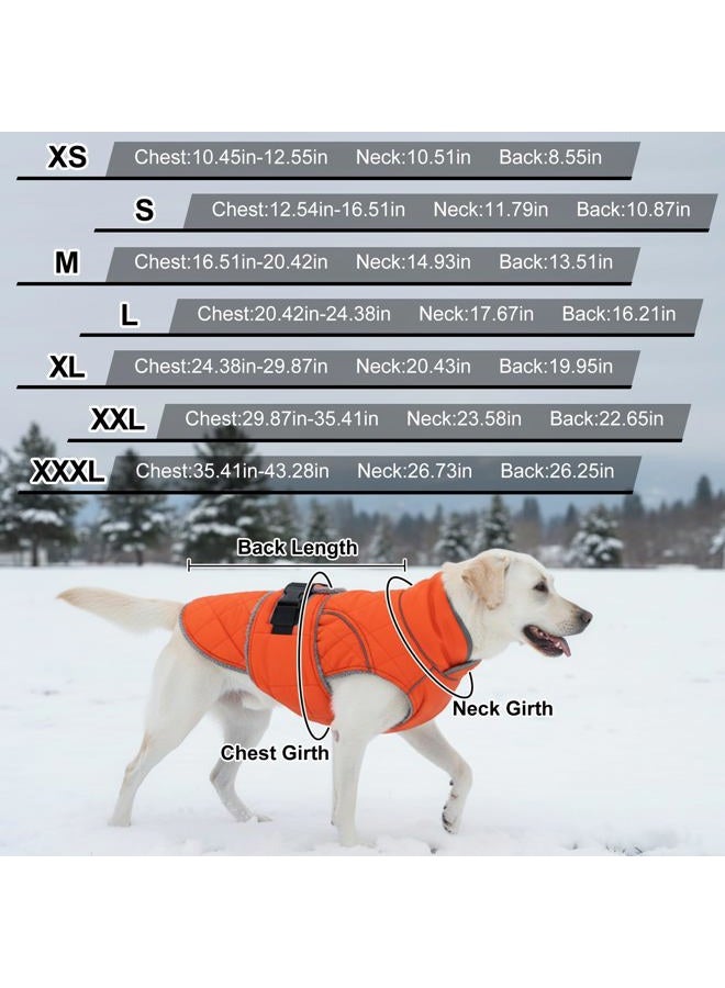 Yoochee Dog Coat, Warm Dog Winter Coat for Large Dogs, Waterproof Jacket with Adjustable Buckle & Velcro, Reflective Turtleneck Cold Weather Coats, Pet Fleece Vest Snow Jacket, Red L - Image 4