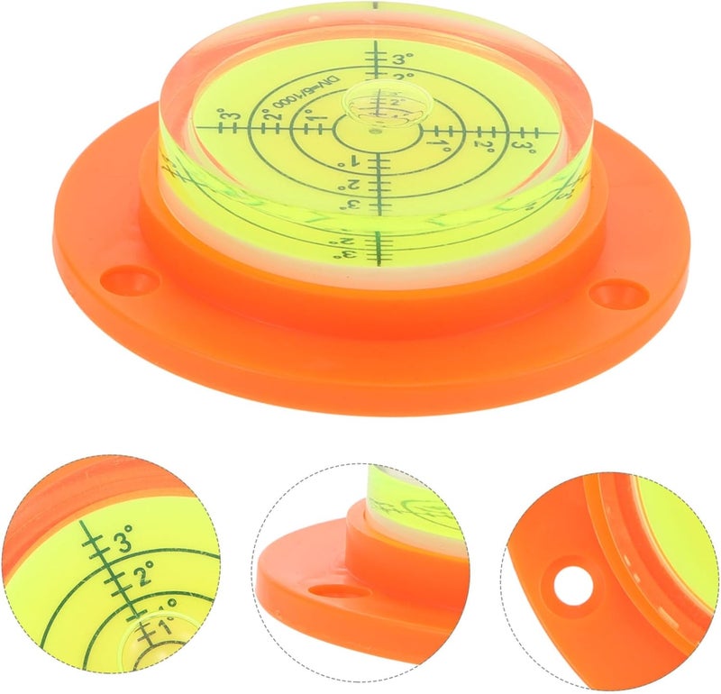Mini Circular Bubble Level with Base Portable Leveling Tool for Tripods Turntables and DIY Projects High Precision Measuring Instrument for Rvs and Picture Hanging - Image 2