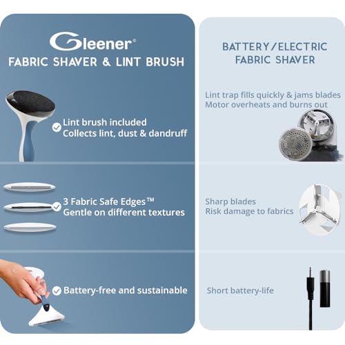 GLEENER Battery-Free Fabric Shaver & Lint Brush | Ultimate Fuzz Remover Sweater Comb | Lint Remover and Depiller for Clothing & Furniture (Burnt Orange) - Image 3