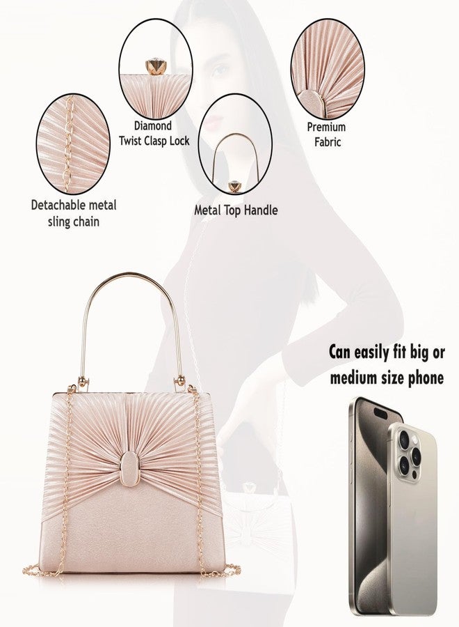 NORVE PU Stylish Trendy Design Gold Chain Strap Crossbody Ladies Women Shoulder Clutch - Image 2