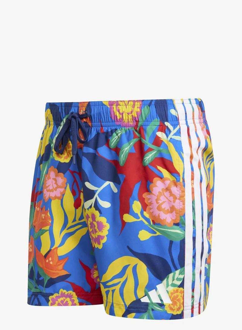 Adidas MEXICANA FLORALS 3 STRIPES SWIM SHORTS 5 INCH