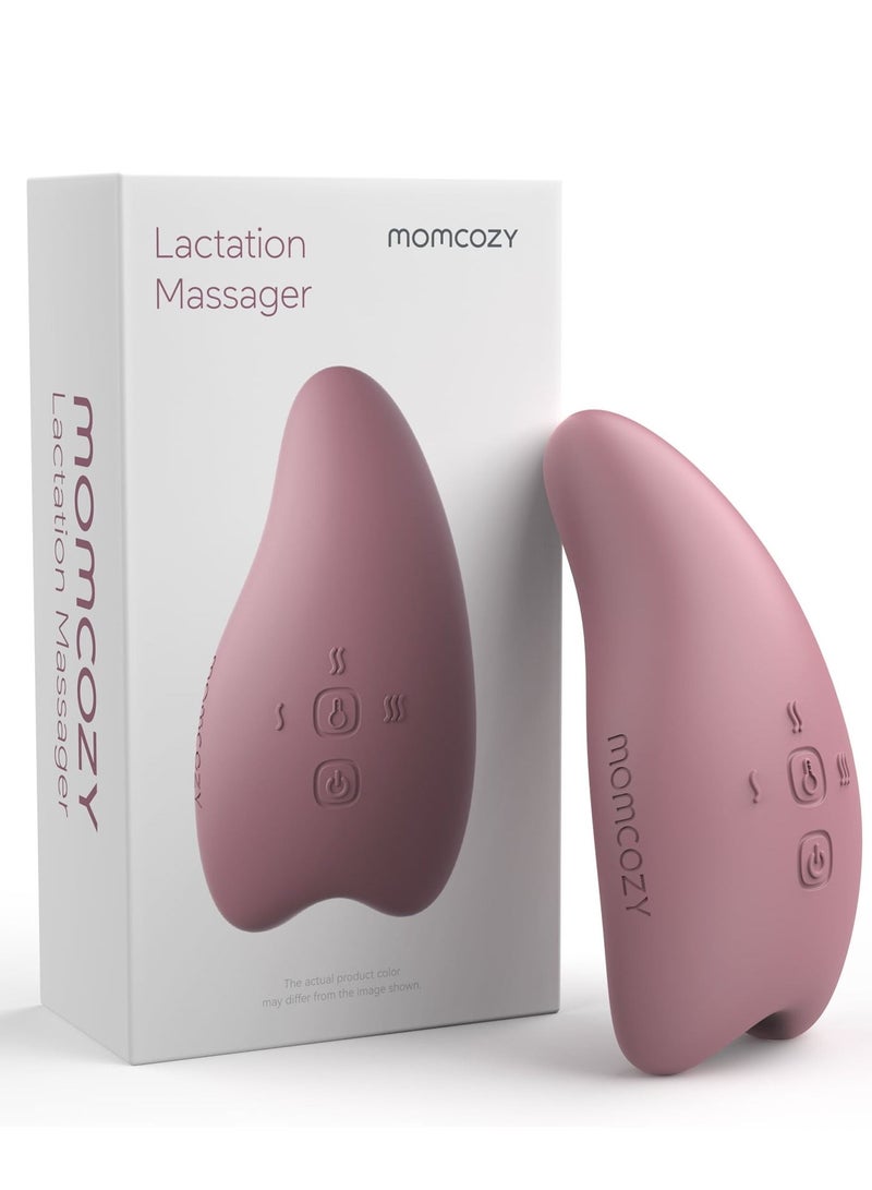 Momcozy 2-In-1 Warming Lactation Massager, Soft Breast Massager for Breastfeeding, Heat And Vibration Adjustable For Clogged Ducts, Improve Milk Flow - Image 1
