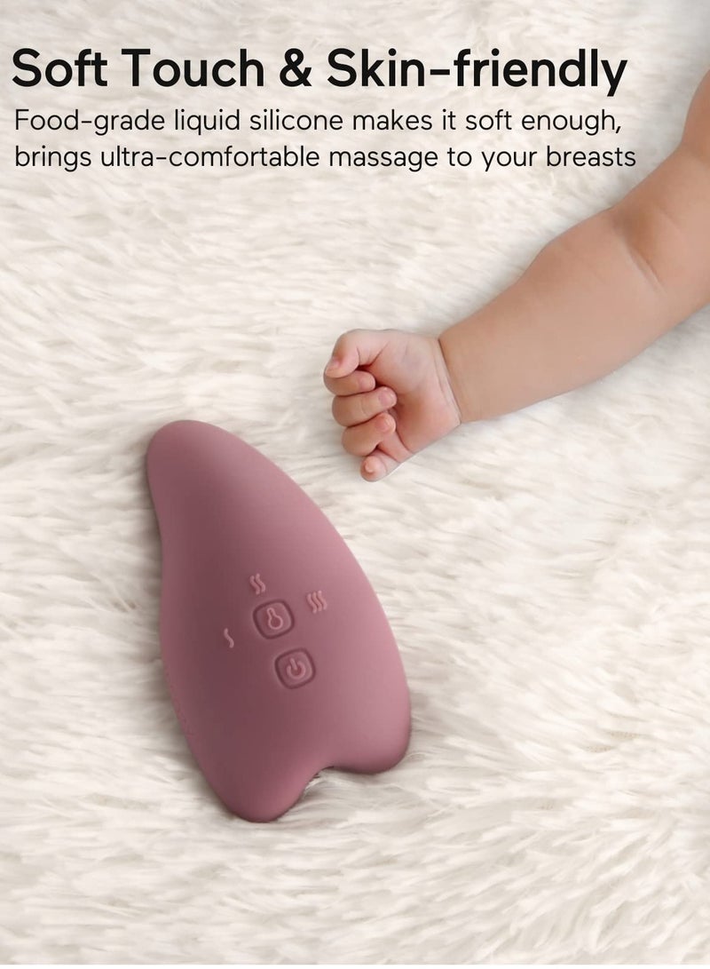 Momcozy 2-In-1 Warming Lactation Massager, Soft Breast Massager for Breastfeeding, Heat And Vibration Adjustable For Clogged Ducts, Improve Milk Flow - Image 2
