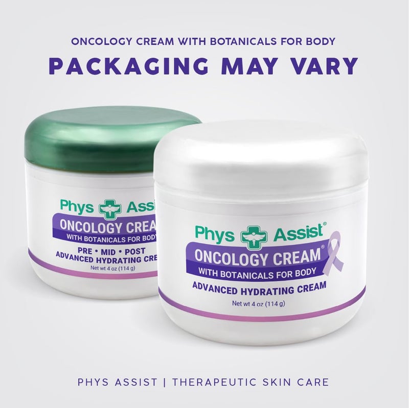 PhysAssist Oncology Cream 4 oz plus 3 Pack Lip Balm. Hydrating to Stressed Skin Undergoing Chemo or Radiation. Skin Therapy. Made with Botanicals. - Image 2