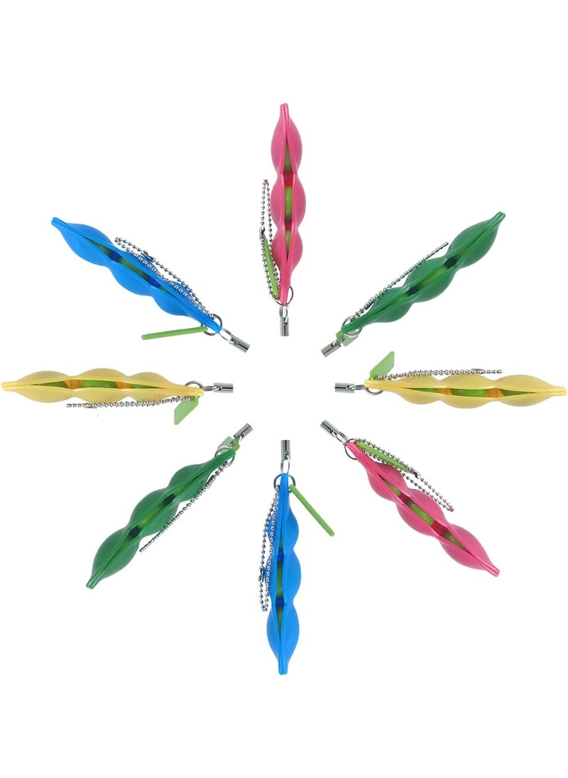 Volscity Fidget Keychain Sensory Bean Toy,Pea Pod Fidget Toys,Soybean Stress Relieving Chain Toys,Fidget Keychain,Pea Keychain Soybean Toys Gift for Children and Adults Release Stress.  - Image 3