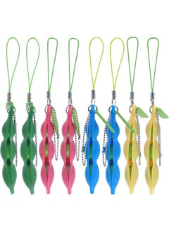 Volscity Fidget Keychain Sensory Bean Toy,Pea Pod Fidget Toys,Soybean Stress Relieving Chain Toys,Fidget Keychain,Pea Keychain Soybean Toys Gift for Children and Adults Release Stress.  - Image 2