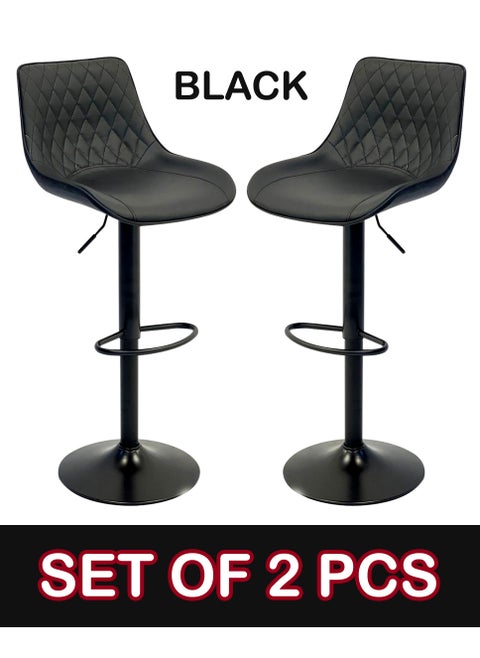 SET OF 2 Bar Stools Modern Counter Height Barstools Adjustable