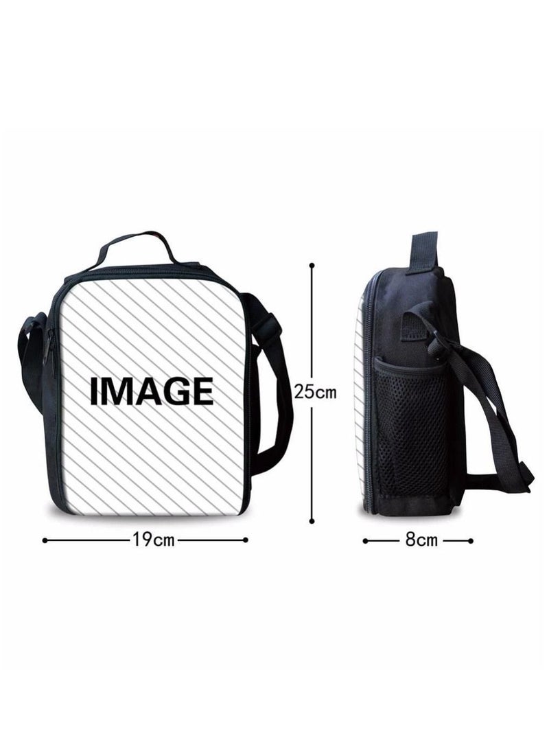Y&D 3 Piece Stitch 3D Print Insulated Lunch Backpack Set School Bag For Kids Multicolour - Image 4
