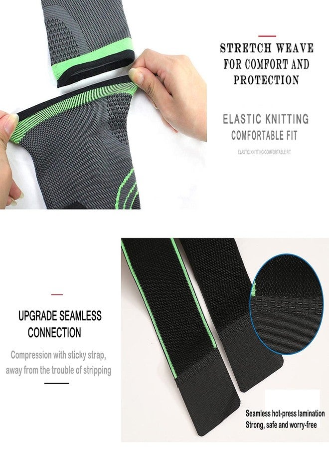 serveuttam "Serveuttam� Elbow Support for Gym with Strap (1Pair) - Elbow Brace for Men Women Workout | Elbow Compression Sleeves with Straps for Tendonitis Pain Relief, Tennis, Volleyball, Cricket (Green) (Green)" - Image 4