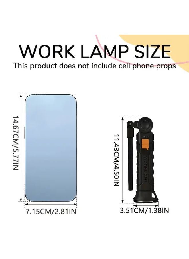 Adjustable USB Rechargeable COB Work Light Magnetic Portable Flashlight For Camping Fishing - Image 4