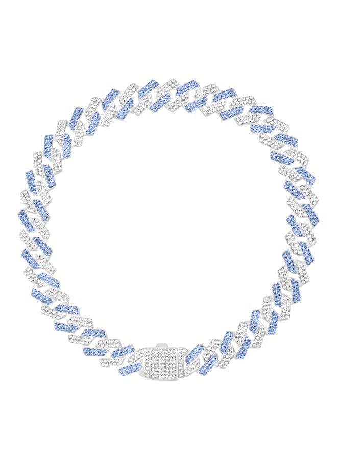 KOLODOGO طوق كلب سلسلة لامع ماسي كولومبي للمشي مع تصميم مشبك آمن إكسسوارات مجوهرات سلسلة معدنية للحيوانات الأليفة للكلاب والقطط الصغيرة والمتوسطة والكبيرة - Image 1