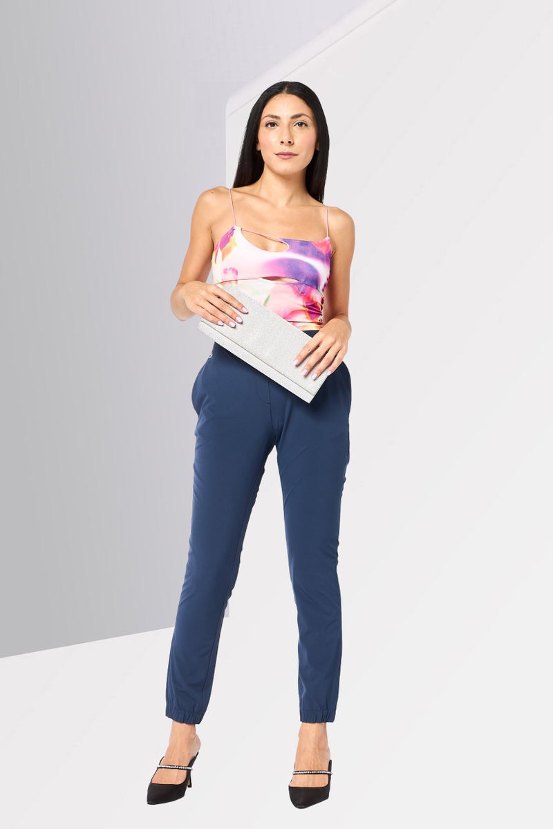 Lacoste Sport Women Sportswear Fit Training Track Pants, Navy - Image 2