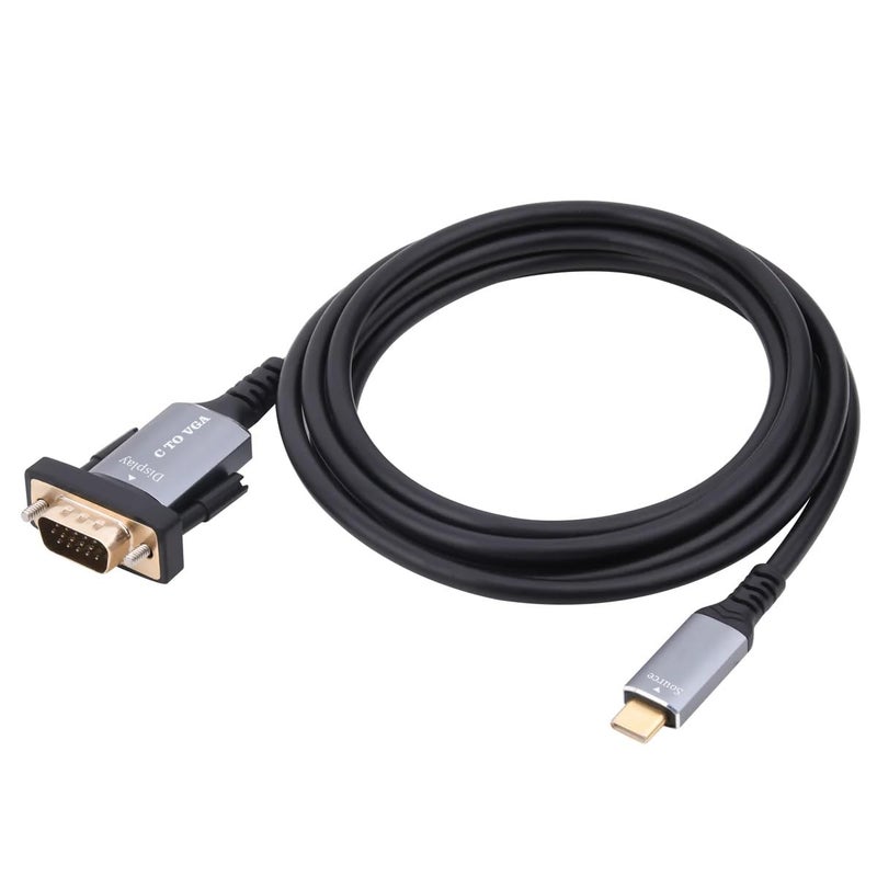 Microware كابل USB C إلى VGA، محول ذكر Type-C إلى ذكر VGA بدقة 1080P لسطح المكتب، جهاز العرض، شاشة التلفاز (1.5م) - Image 1