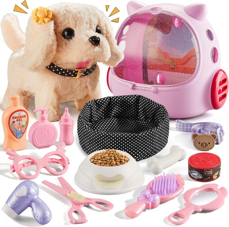 Vanvimen 16-Piece Interactive Robot Dog Toy Set for Girls and Boys, Ages 3-8, Perfect Birthday Gift - Image 1