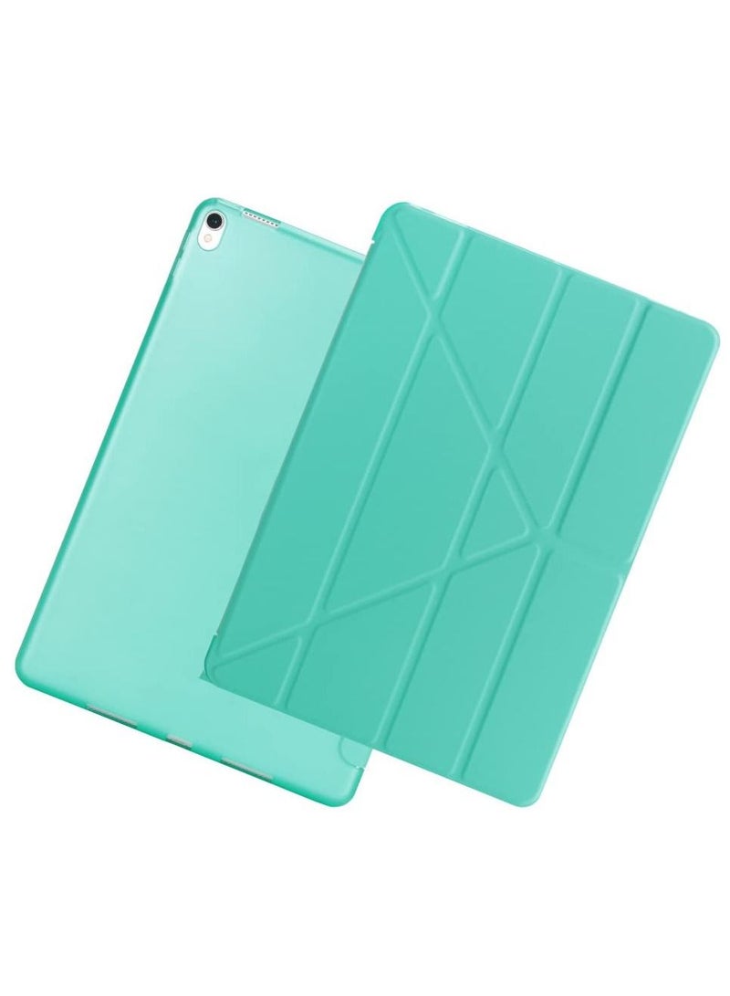 SYOSI iPad 9.7 Case iPad 6th Generation Case, SYOSI Slim Fit Lightweight Smart Cover with Translucent Frosted Back Smart Cover Green - Image 1