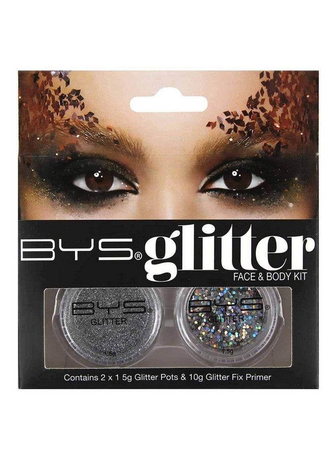 BYS Glitter Face And Body Kit With Primer Silver - Image 1