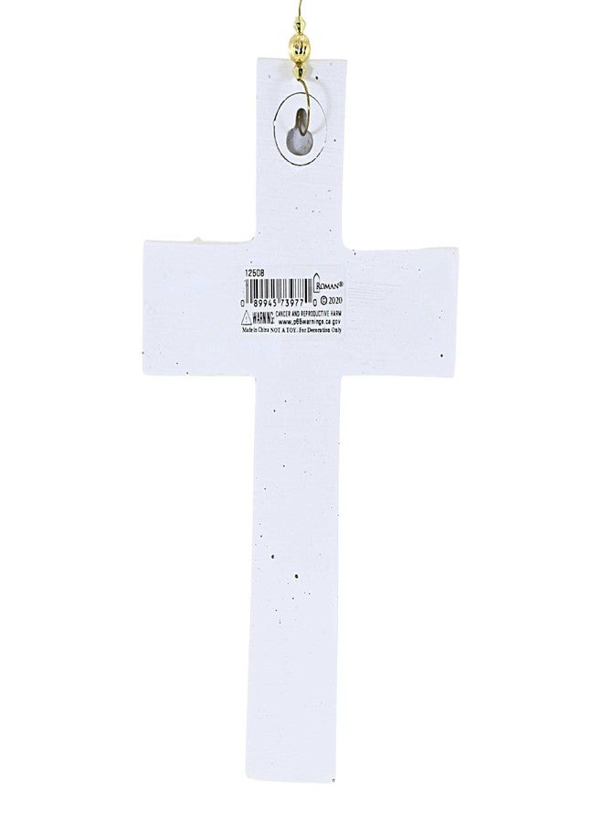 Roman 12508 Butterfly Memorial Wall Cross, 8-inch Height, Resin and Stone Mix - Image 2