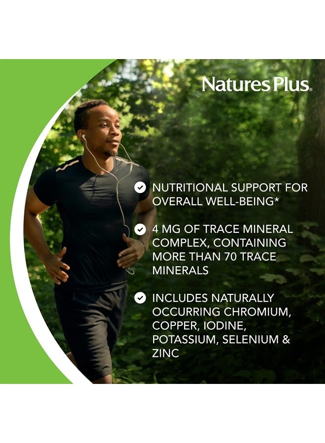 Nature's Plus ناتشرز بلس تريس-مينز - 180 قرص نباتي - مكمل المعادن المتعددة مع الكروم، اليود، المغنيسيوم، المنغنيز، البوتاسيوم، الزنك والمزيد - خالي من الجلوتين - 180 حصة - Image 4