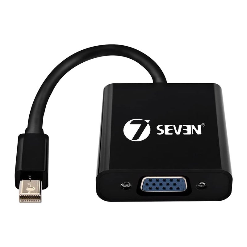7-Seven 7SEVEN® Mini DisplayPort to VGA, Mini DP Male Display Port to VGA Female Converter(Thunderbolt Compatible) Adapter Compatible for ThinkPad SurfacePro PC - Image 1