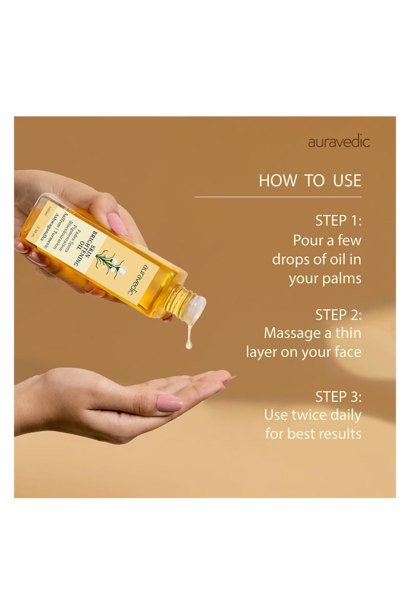 Auravedic Brightening Oil with Ashwagandha, Turmeric & Saffron (100ml) - Image 5