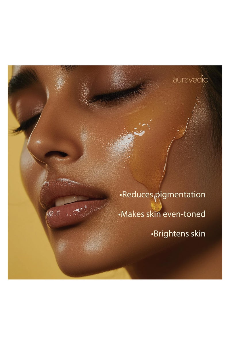 Auravedic Brightening Oil with Ashwagandha, Turmeric & Saffron (100ml) - Image 3