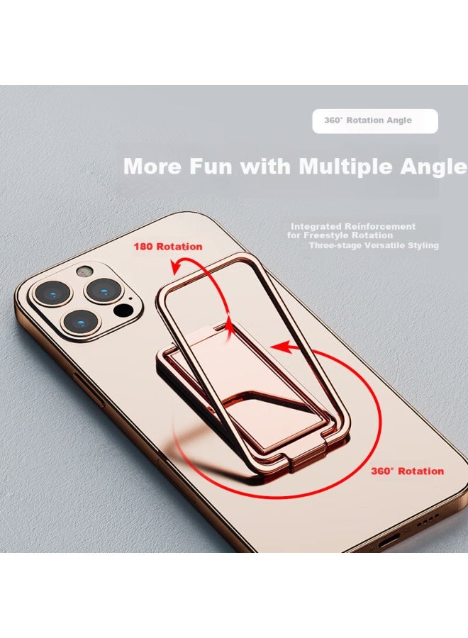 Zitai Magnetic Foldable Phone Stand Tablet Stand Desktop Stand Car Mount Ring Buckle Stand 360 Degree Rotation Ultra-Thin Back Sticker Compatible With Apple, Huawei, Xiaomi, Honor - Image 2