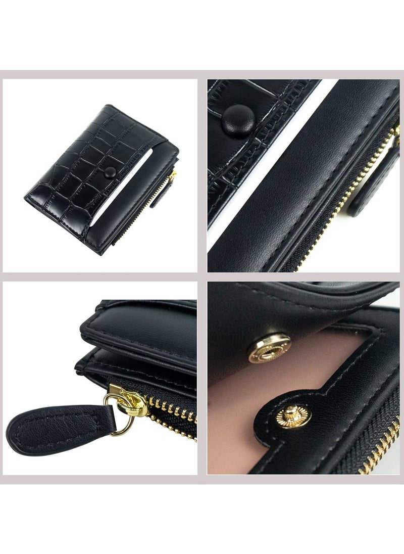 Generic - Women Wallet with Bifold Compact Size Classic Handy Ladies Small Short Wallet Purse Gift for Birthday and Party - Image 1
