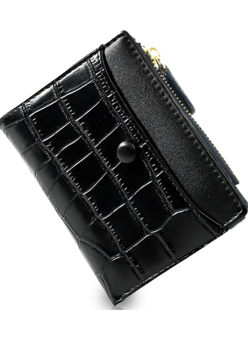 Generic - Women Wallet with Bifold Compact Size Classic Handy Ladies Small Short Wallet Purse Gift for Birthday and Party - Image 1