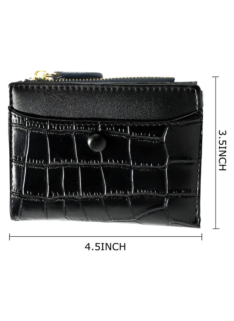 Generic - Women Wallet with Bifold Compact Size Classic Handy Ladies Small Short Wallet Purse Gift for Birthday and Party - Image 1