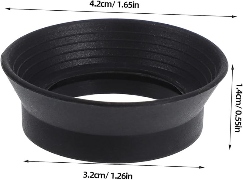 Artibetter 2Pcs Black Rubber Eyepiece Covers for Microscopes and Binoculars Lens Guards - Image 3