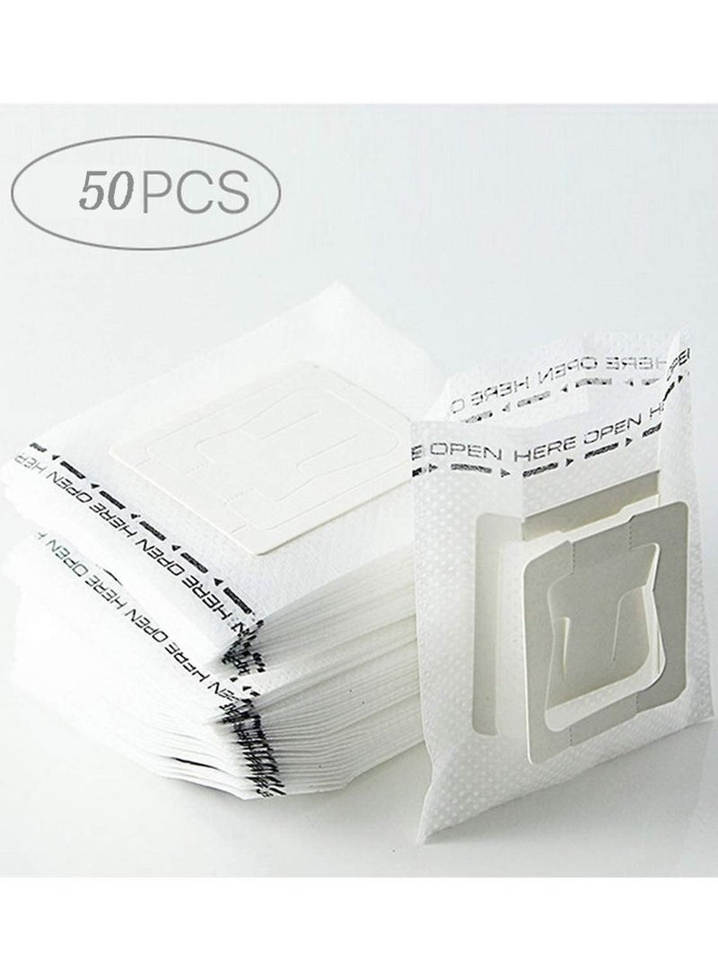 NIBEMINENT Portable Coffee Filter Paper Bag, 50 Pcs Hanging Ear Drip Bag Single Serve Disposable for Travel, Camping, Home, Office - Image 1