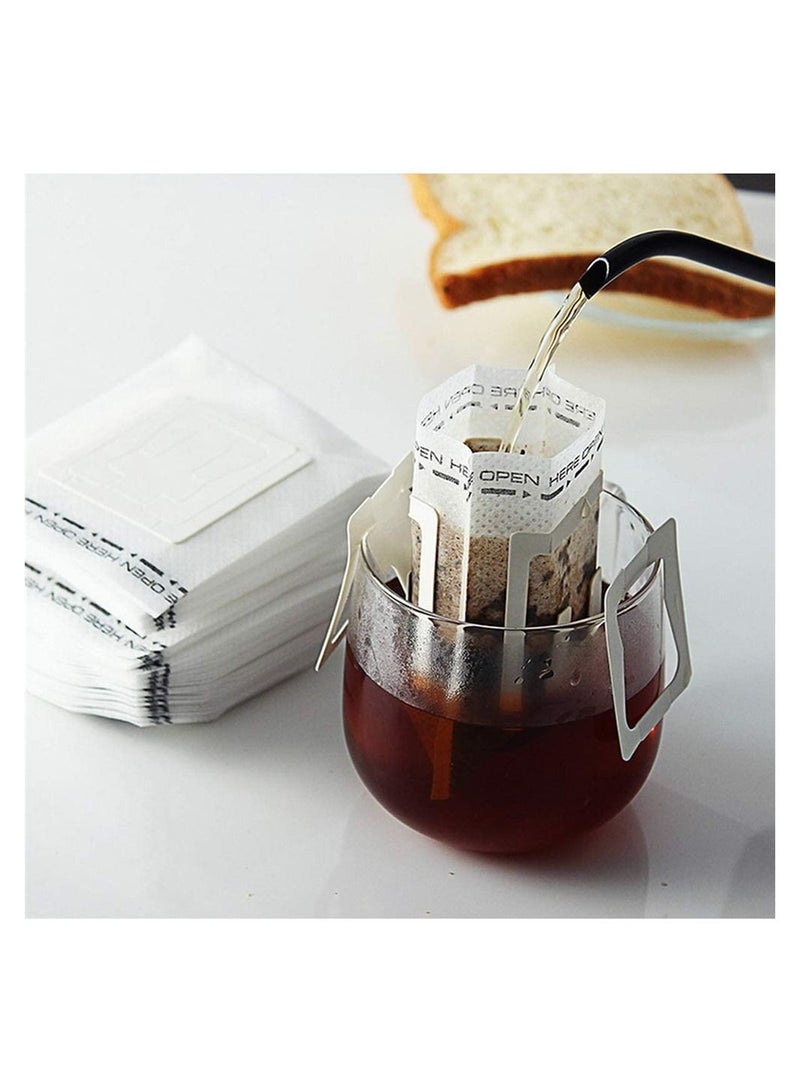 NIBEMINENT Portable Coffee Filter Paper Bag, 50 Pcs Hanging Ear Drip Bag Single Serve Disposable for Travel, Camping, Home, Office - Image 2