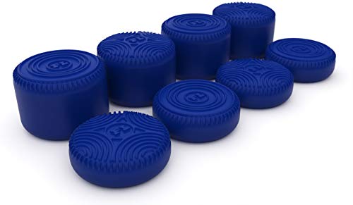 Foamy Lizard Raised Thumb Grips (8pc) for PlayStation 5 Dualsense by Foamy Lizard – Sweat Free 100% Silicone Precision Antislip Rubber Analog Stick Grips Compatible with PS5, PS4 & Switch 2/1 Pro (Blue) - Image 4