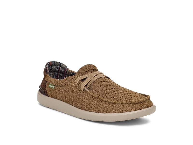 Sanuk Mens Shaka Lite 2 Knit Loafer Khaki 85