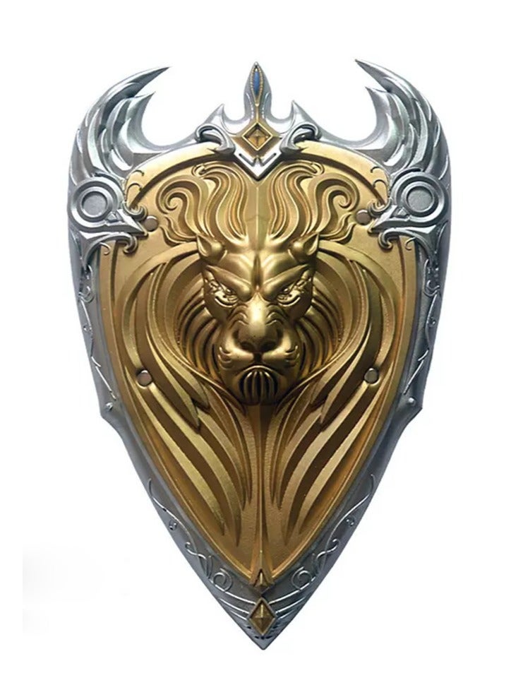 Freegallops Golden Lion King Shield and Sword Set - Large PU Medieval Role Play Costume for Kids & Adults, Father-Son Knight Toy, Fantasy Battle Pretend Play Prop - Image 3