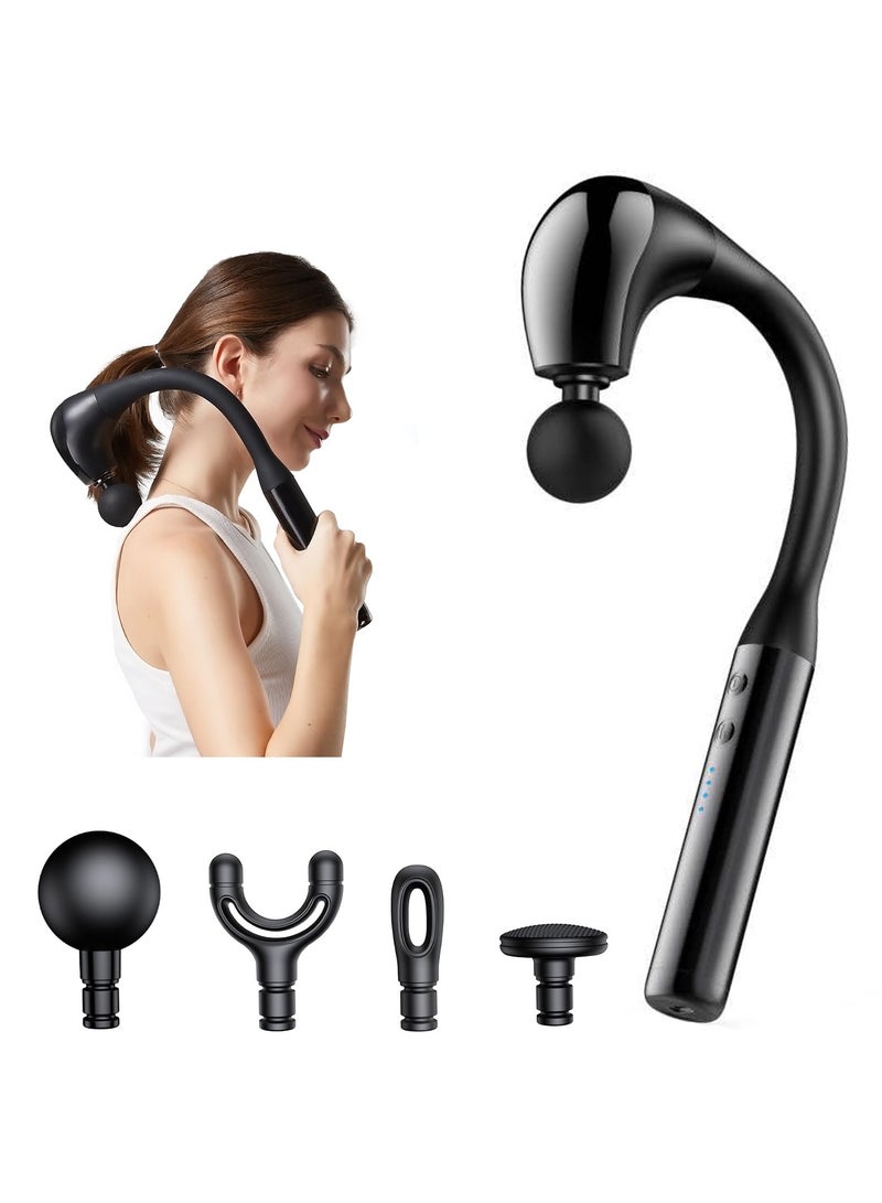 SYOSI Deep Tissue Muscle Massage Gun, Percussion Back Massager for Athletes, Portable Handheld with Extended Handle for Pain Relief, Ideal for Neck, Back, Shoulder, and Legs - Image 1