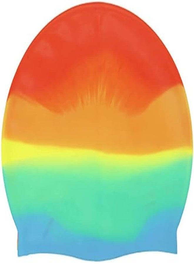 SEJASCOLLECTIONS Silicone Swim Cap, Waterproof Multicolor Swimming Cap for Men, Women, Boys & Girls (Pack of 3, Multicolor) - Image 4
