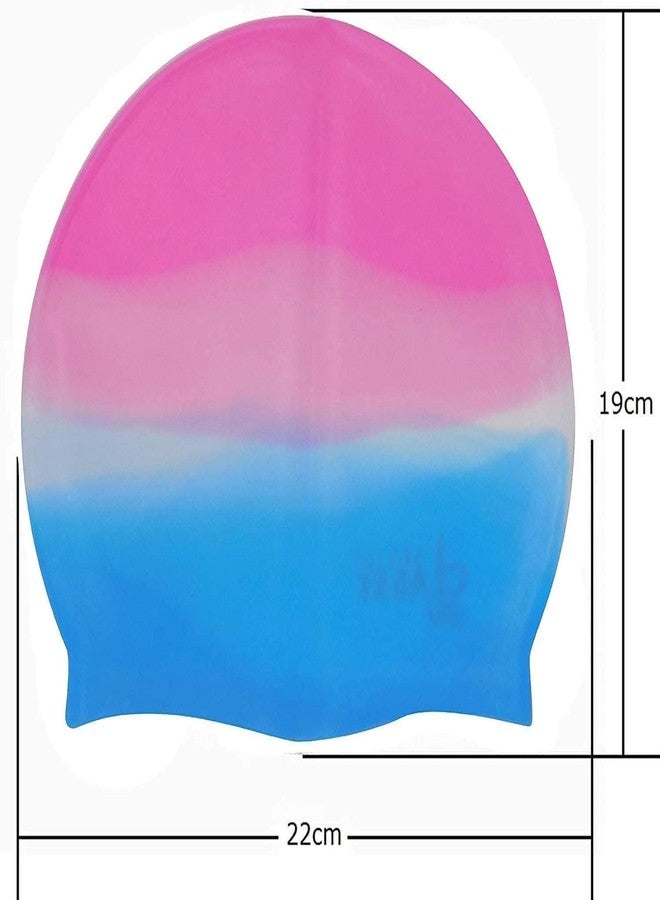 SEJASCOLLECTIONS Silicone Swim Cap, Waterproof Multicolor Swimming Cap for Men, Women, Boys & Girls (Pack of 3, Multicolor) - Image 3