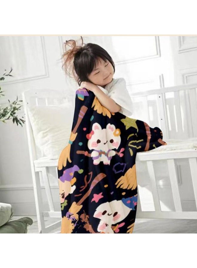 عام بطانية رقيقة من الفانيلا الكرتونية للأطفال والرضع (دافئة ومريحة، ومناسبة للنوم والألعاب) 70 سم * 100 سم - Image 2