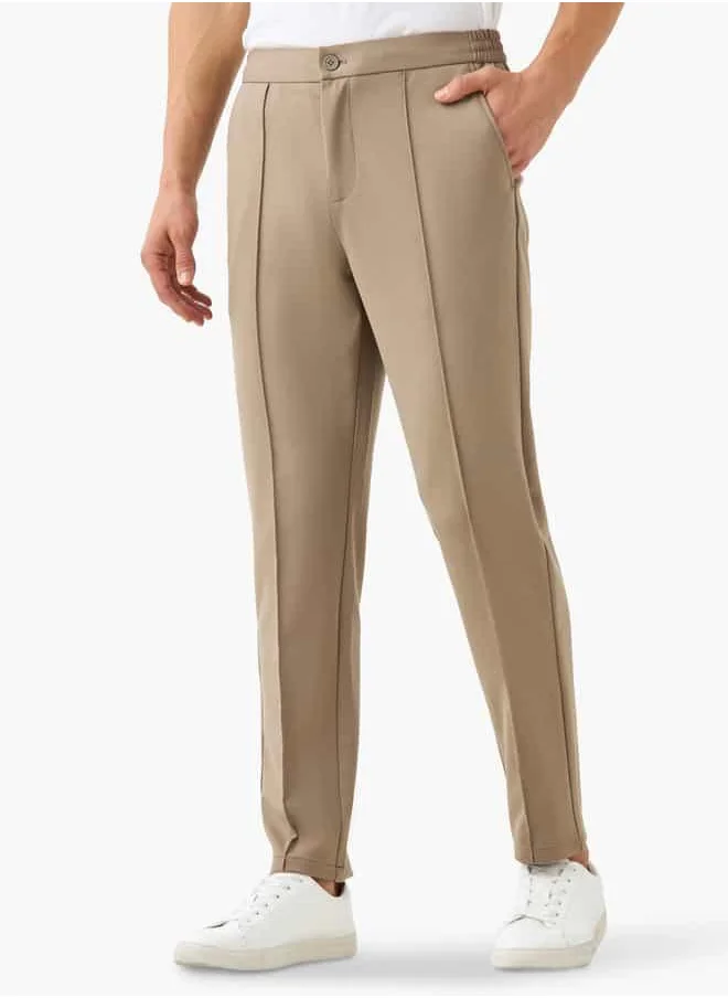 Iconic Iconic Regular Fit Trousers with Pockets