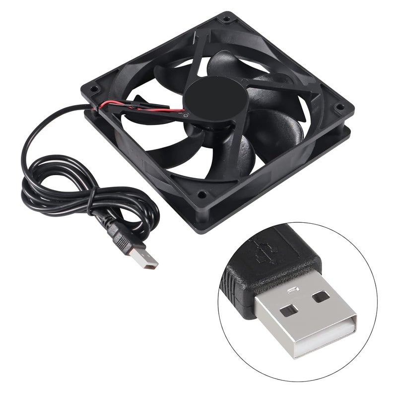 UMLIFE حزمة 2 120mm 5V مروحة كمبيوتر USB مروحة 120mm 5V بدون فرش 12025 120x25mm لتبريد حالة الكمبيوتر CPU المبردات المشعات - Image 4