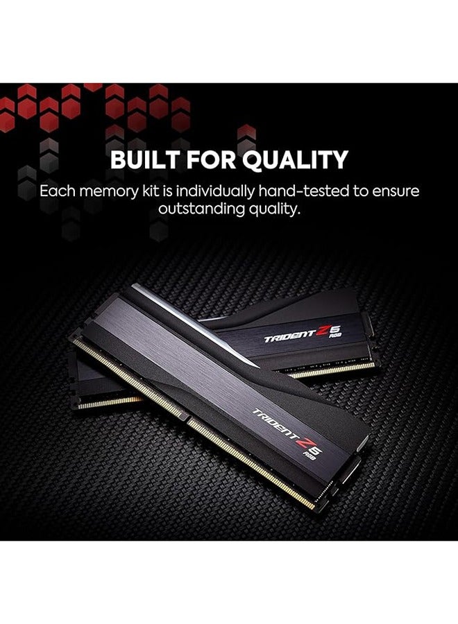 G.Skill Trident Z5 RGB DDR5 64GB (2x32GB) 6000MT/s CL36-36-36-96 1.35V Intel XMP 3.0 & AMD EXPO Memory Kit, High-Performance Gaming & Content Creation RAM with RGB Aluminum Heatspreader, Unbuffered Non-ECC, Black | F5-6000J3636F32GX2-TZ5RK - Image 5