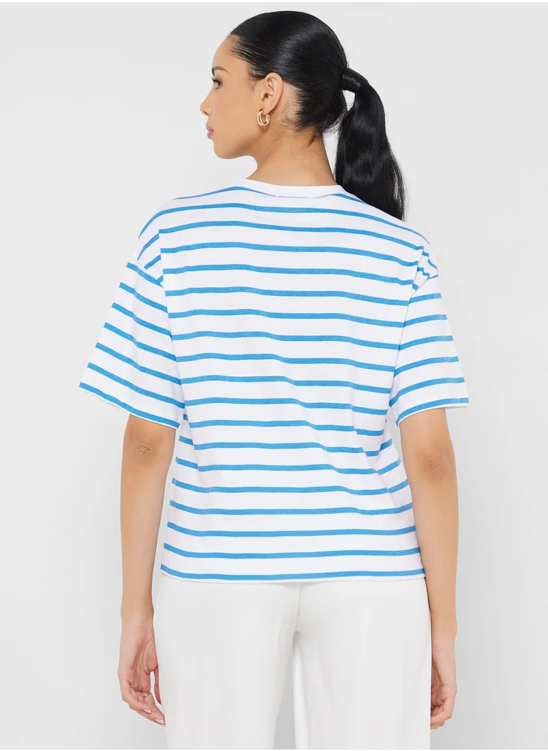 Ginger Stripe Crew Neck T-Shirt