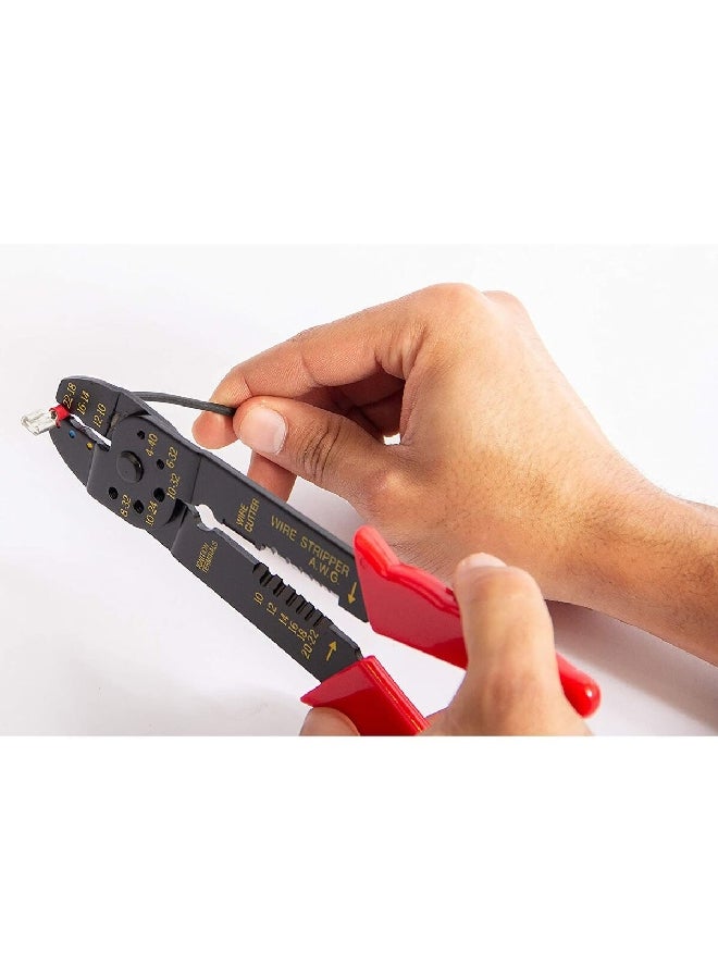 Gardner Bender 10-20GA Secure Grip Sturdy Handle Wire Stripper Red and Black 9.6 x 26.8 x 1.8 cm GS-67K - Image 3